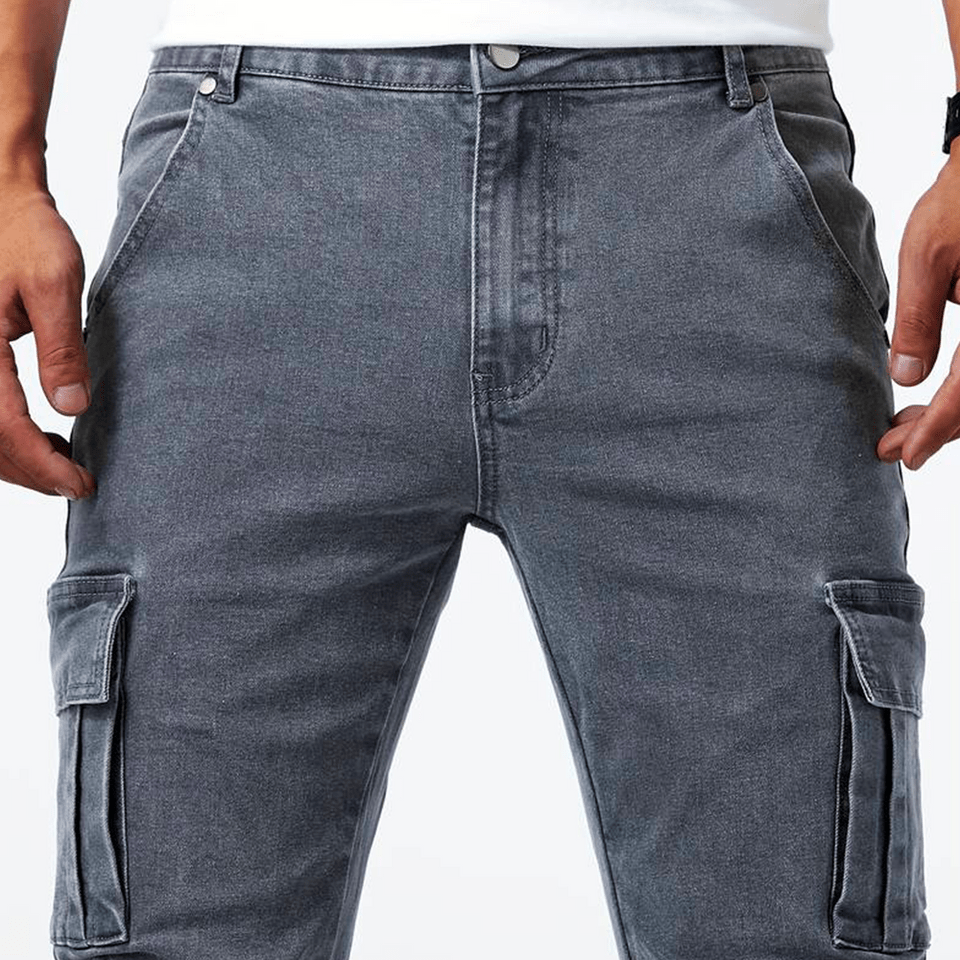 Jacinto - Jeans Cargo Denim Uomo Contemporaneo