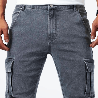 Jacinto - Jeans Cargo Denim Uomo Contemporaneo