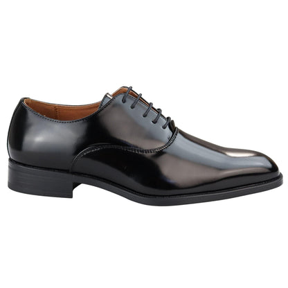 Giulio – Oxford Uomo Vernice Lucida con Lacci Punta Tonda Formale