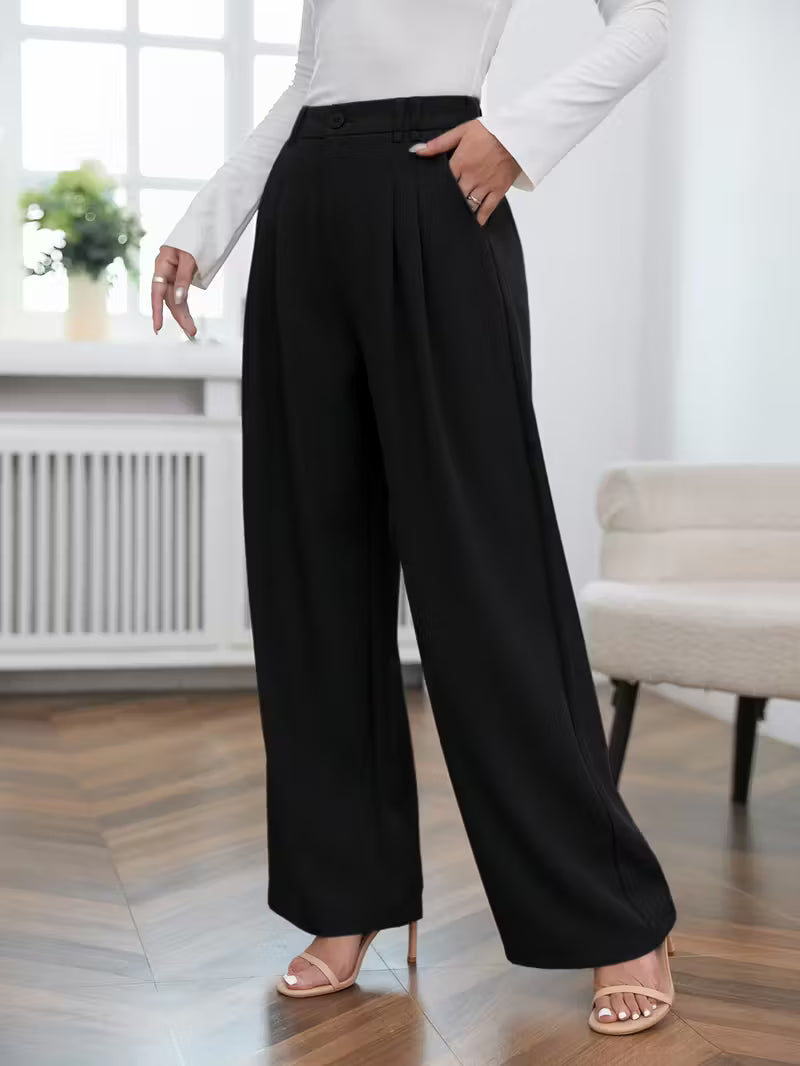 Kamilla – Pantaloni Eleganti A Gamba Larga Per Un Look Sofisticato