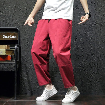 Rocco - Pantaloni Cropped Uomo Estivi Freschi Naturali Leggeri