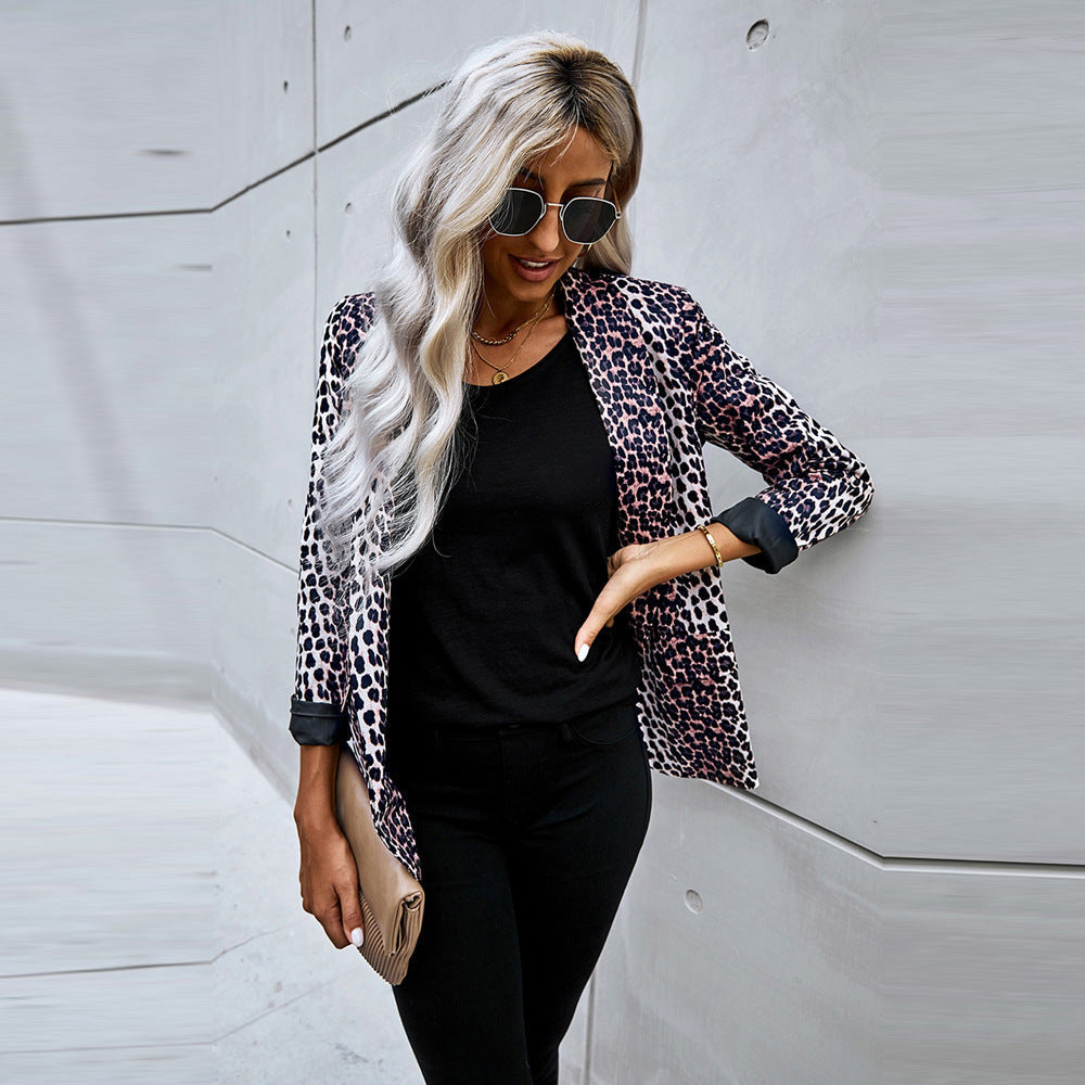 Sabrina – Blazer A Stampa Leopardata Con Vestibilità Ampia
