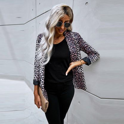 Sabrina – Blazer A Stampa Leopardata Con Vestibilità Ampia