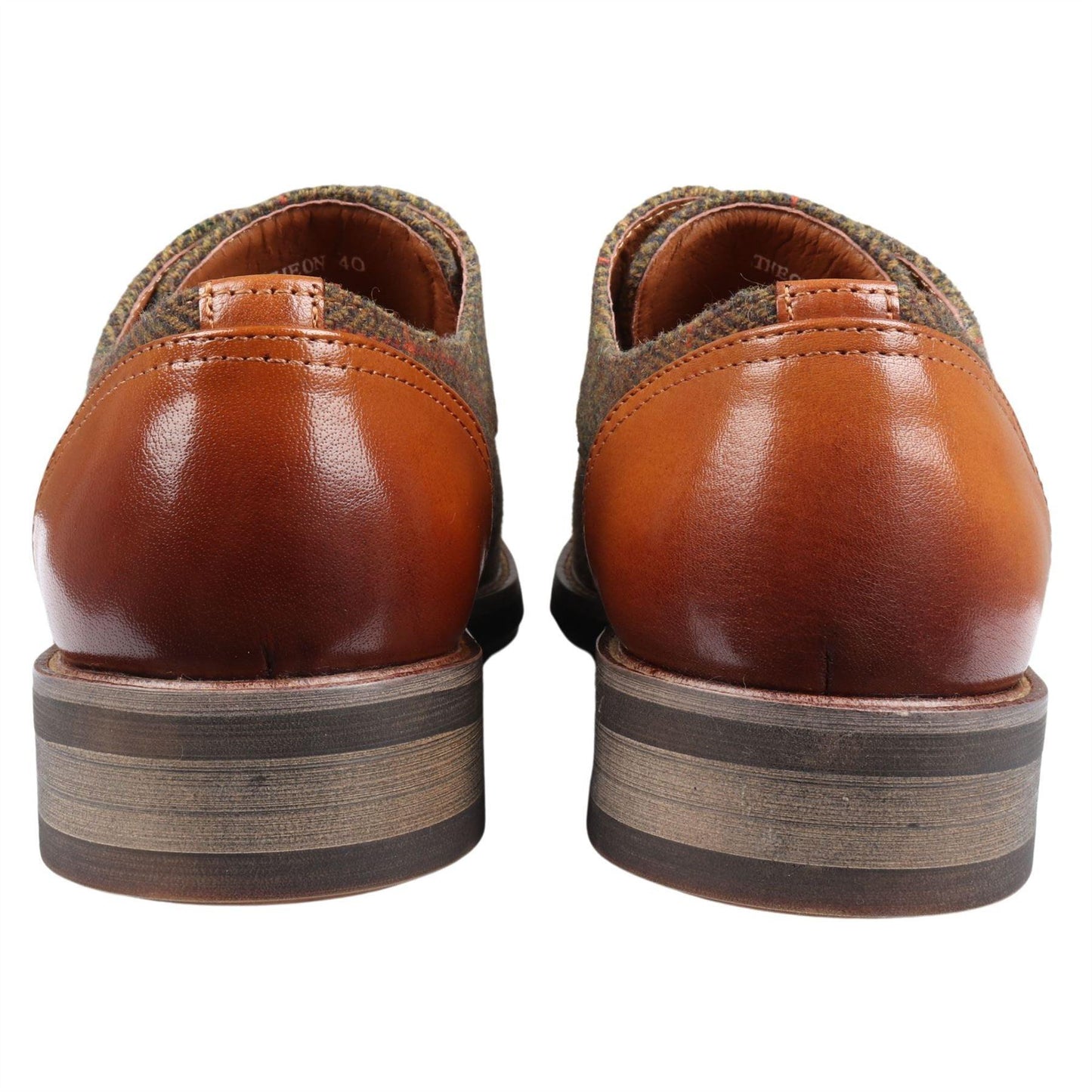 Michele – Oxford Uomo in Pelle Premium con Dettaglio Tweed