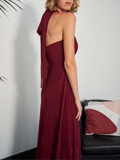 Quirena - Abito Lungo a Fascia Donna Elegante Sensuale Moderno