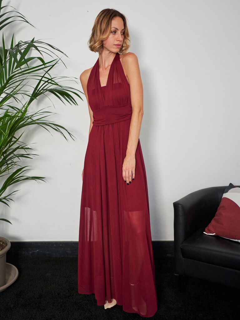 Quirena - Abito Lungo a Fascia Donna Elegante Sensuale Moderno