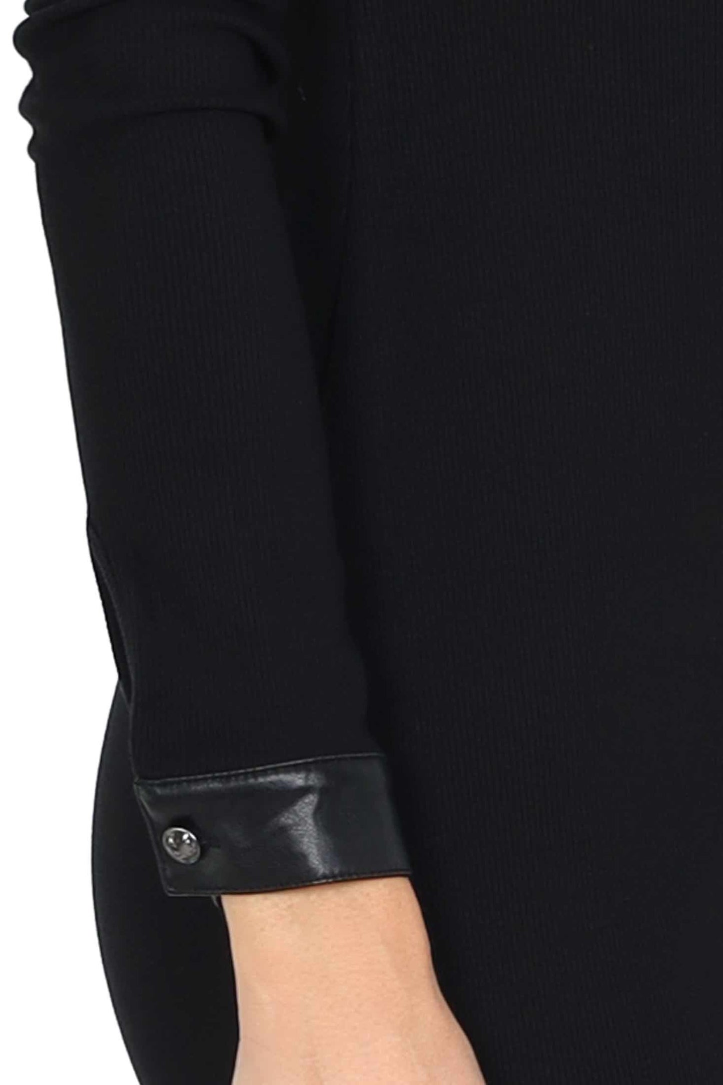 Kendall - Abito Longuette Donna Nero Collo Camicia