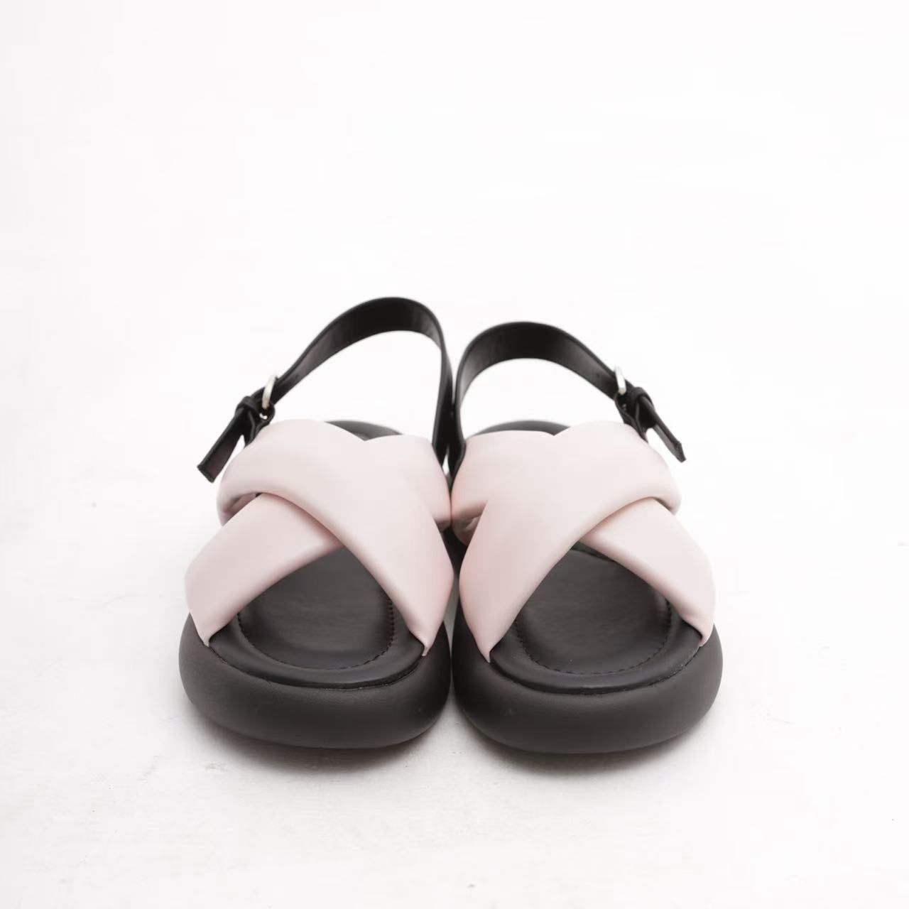 Agata – Sandali donna platform doppio fondo fasce incrociate