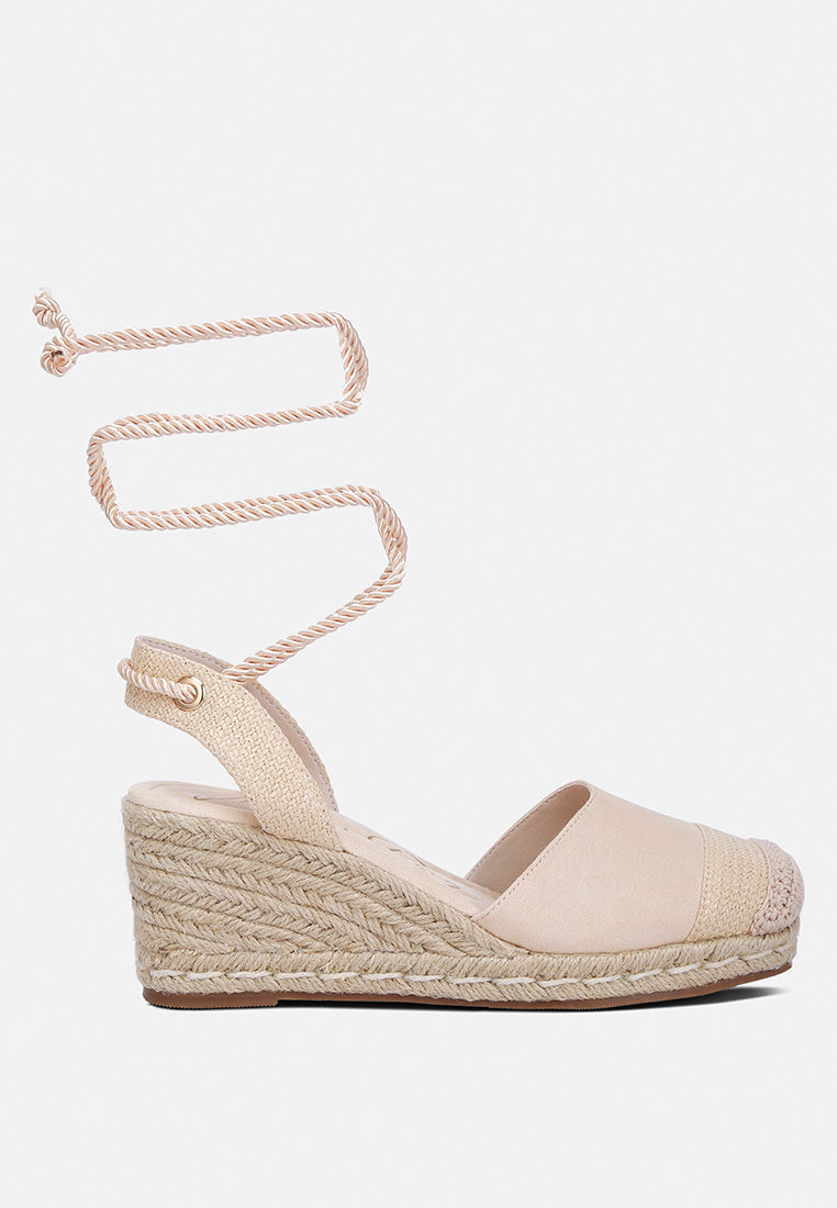 Agata - Aiden Lace-Up Crochet Espadrilles