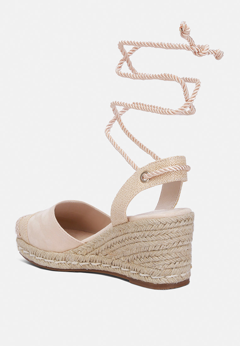 Agata - Aiden Lace-Up Crochet Espadrilles