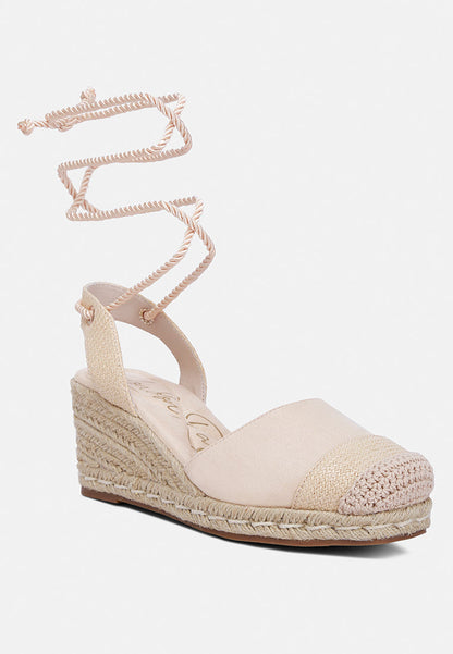 Agata - Aiden Lace-Up Crochet Espadrilles