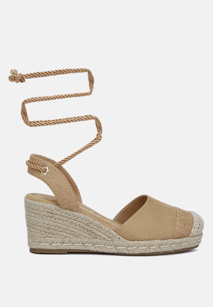 Agata - Aiden Lace-Up Crochet Espadrilles