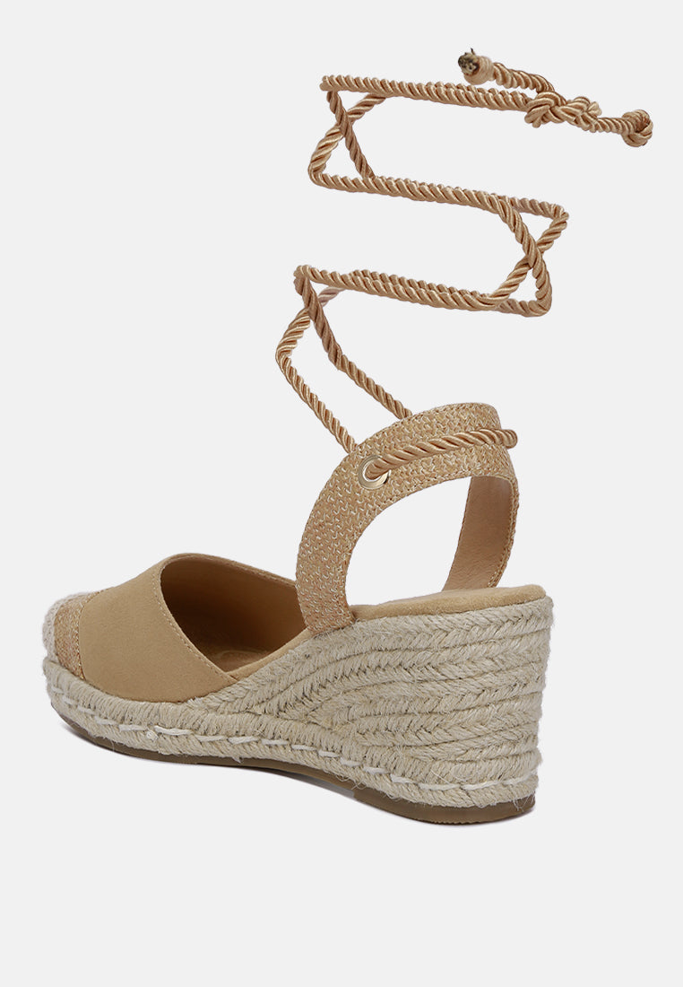 Agata - Aiden Lace-Up Crochet Espadrilles