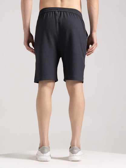 Damiano - Pantaloncini Ancora Nero Strutturati Uomo