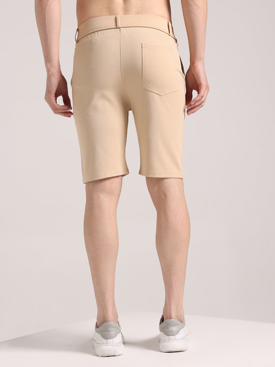 Dario - Pantaloncini Chino Crema Elasticizzati Uomo