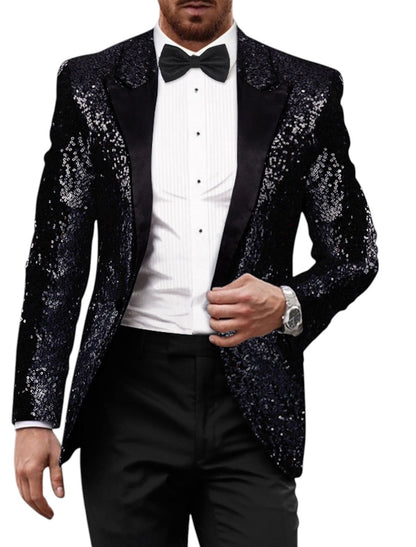 Hugo - Blazer Uomo Retrò con Effetto Glitter
