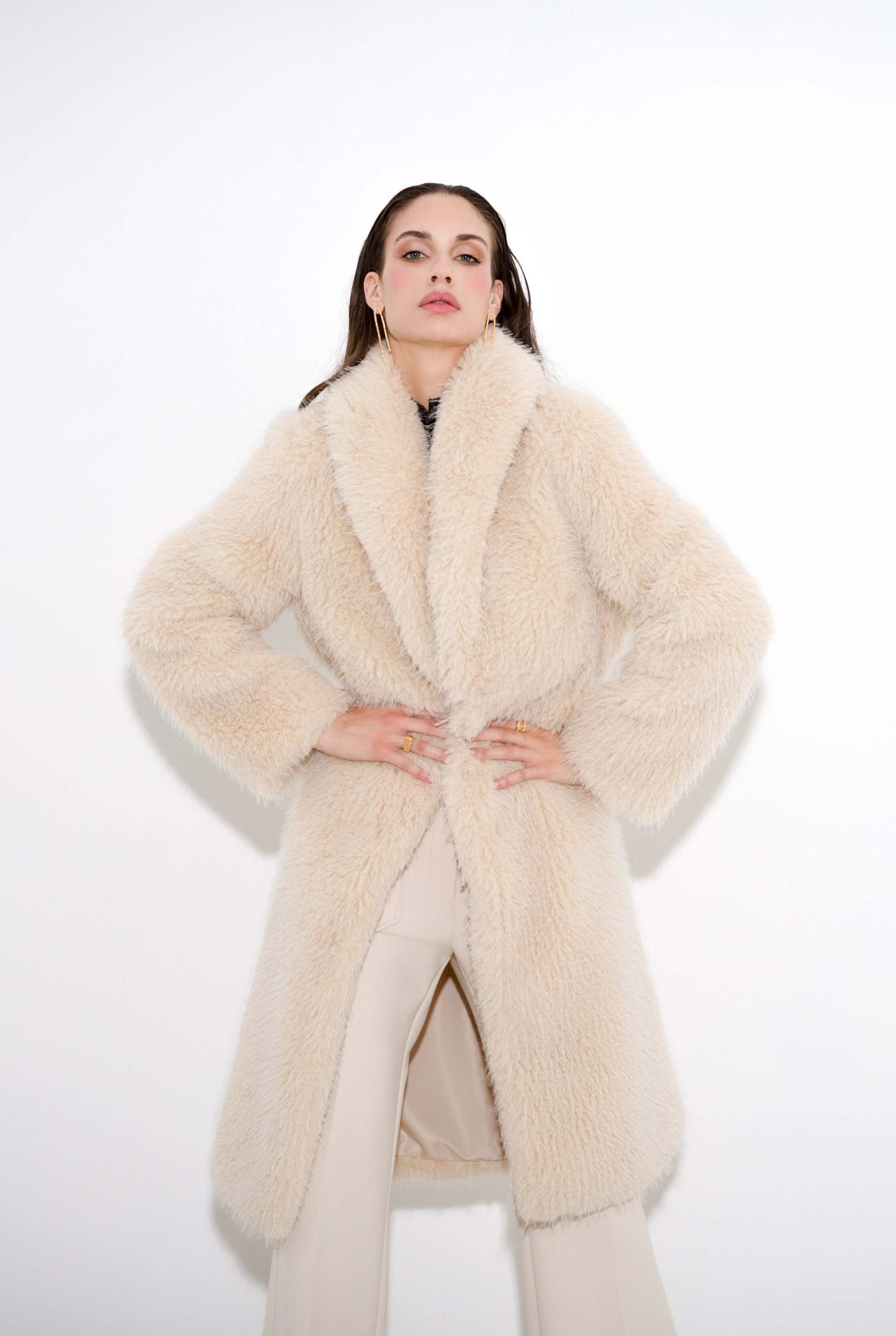 Ilarina - Cappotto Lungo Donna Elegante Avvolgente