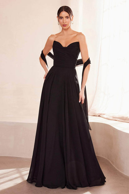 Marlita – Abito A-Line Senza Spalline con Allacciatura sul Retro in Pizzo