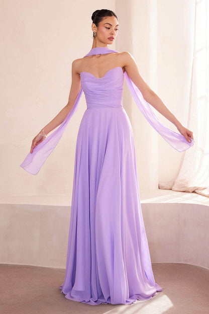 Marlita – Abito A-Line Senza Spalline con Allacciatura sul Retro in Pizzo