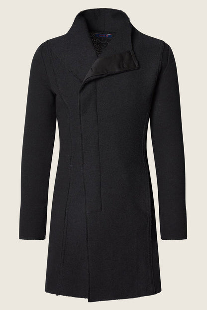 Lucio - Cardigan Asimmetrico Uomo Nero Stile