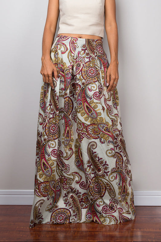 Marmisia – Gonna Maxi Boho con Stampa Paisley Estiva