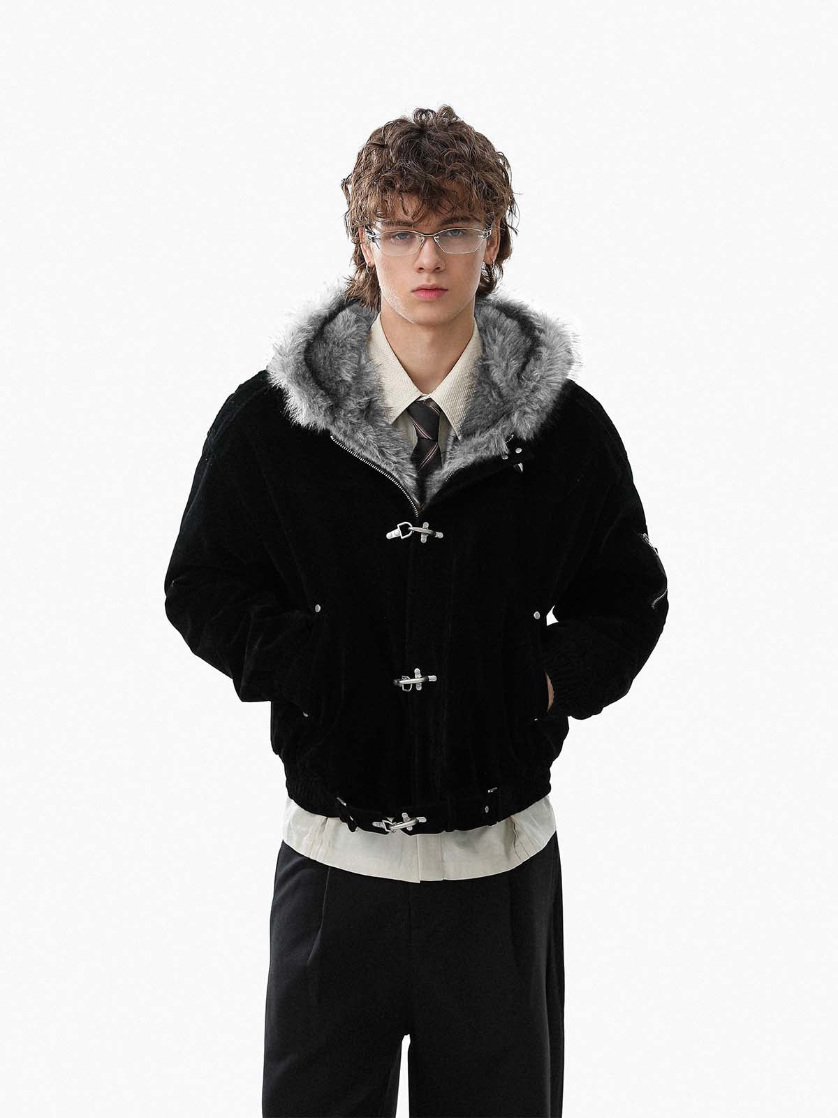 Devid - Giacca Bomber Streetwear Uomo Con Cappuccio