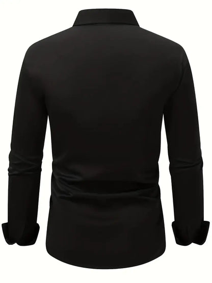 Giorgio – Camicia Da Uomo A Manica Lunga Slim Fit Traspirante