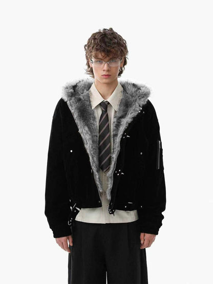 Devid - Giacca Bomber Streetwear Uomo Con Cappuccio