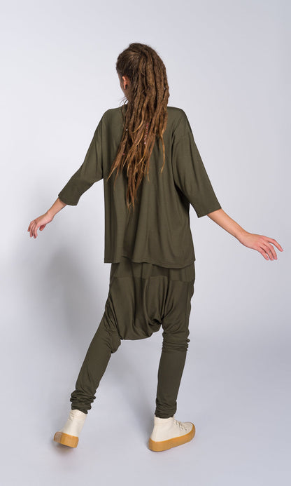 Quinara - Blusa Ampia Donna Arricciatura Frontale Moderna