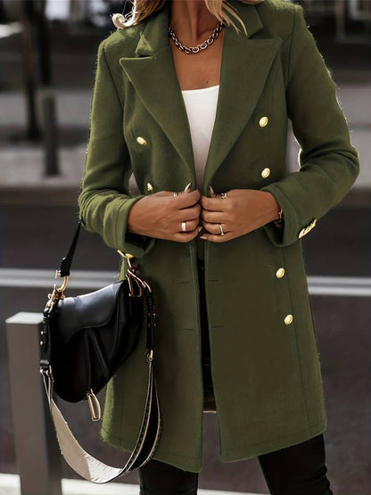 Klaudia – Cappotto Doppiopetto Donna con Revers Classico