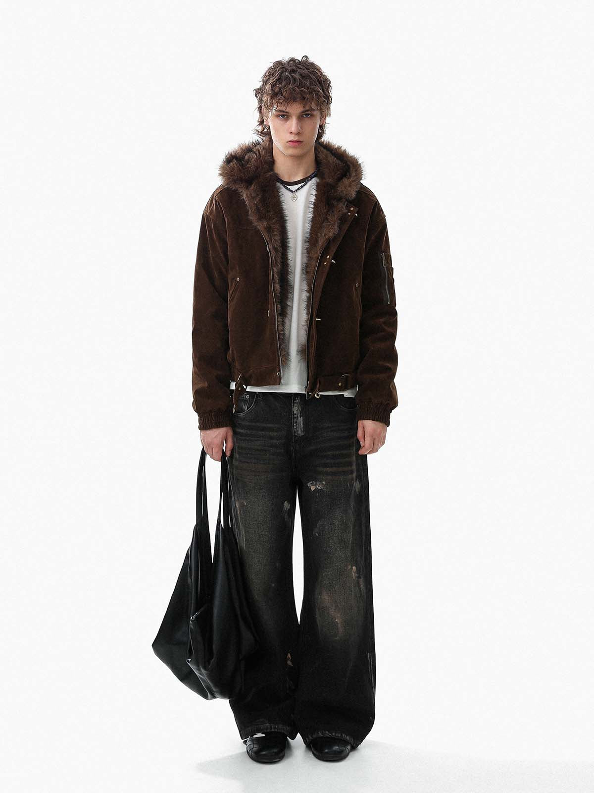 Devid - Giacca Bomber Streetwear Uomo Con Cappuccio