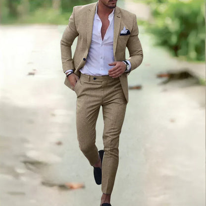 Valerio – Abito Due Pezzi Slim Fit Ideale Per Cerimonie E Business