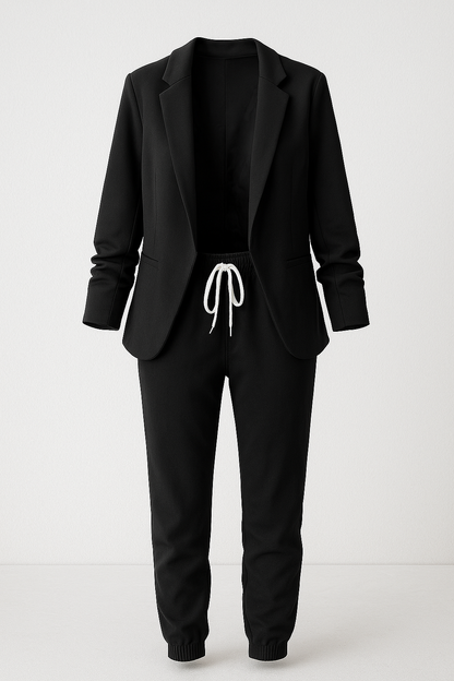 Hedonia - Set da donna con blazer e pantaloni jogger