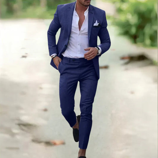 Valerio – Abito Due Pezzi Slim Fit Ideale Per Cerimonie E Business