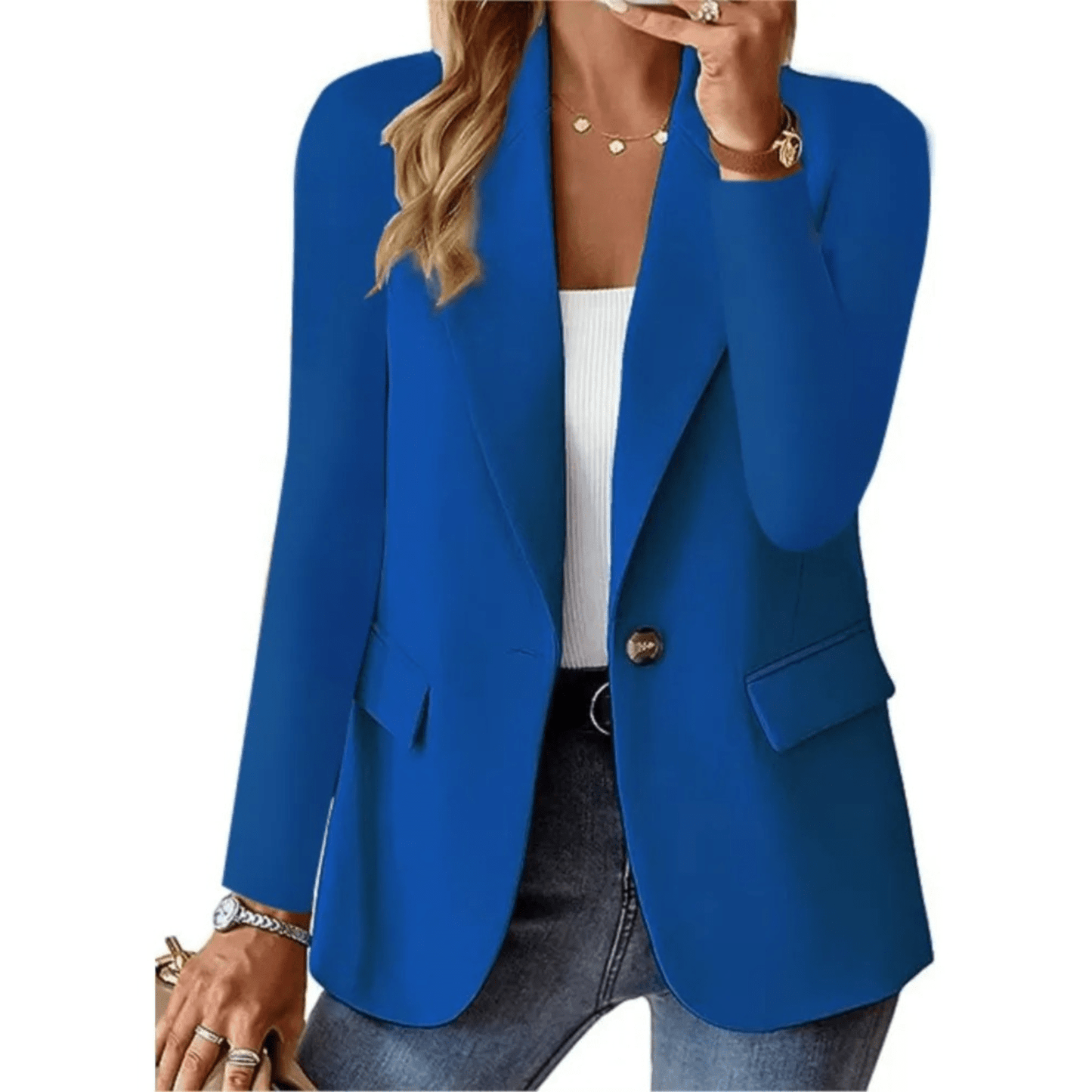 Hanna – Blazer Lungo Chic Ed Elegante Manica Lunga