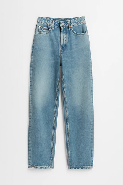 Viola – Jeans a Gamba Larga Vita Bassa Casual Donna