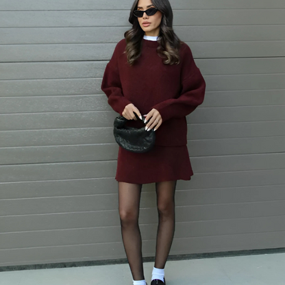 Ilaria – Set Gonna e Maglione Abbinati Donna