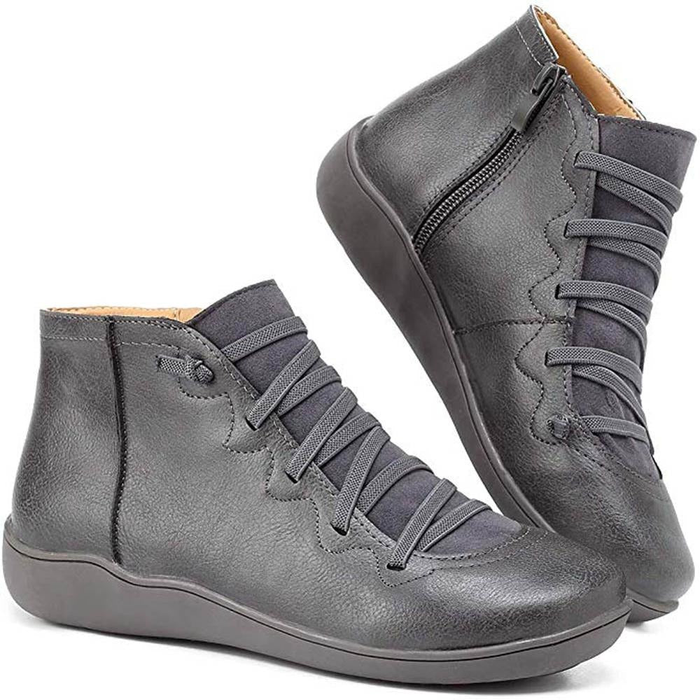 Savina - Stivali stringati vintage da donna
