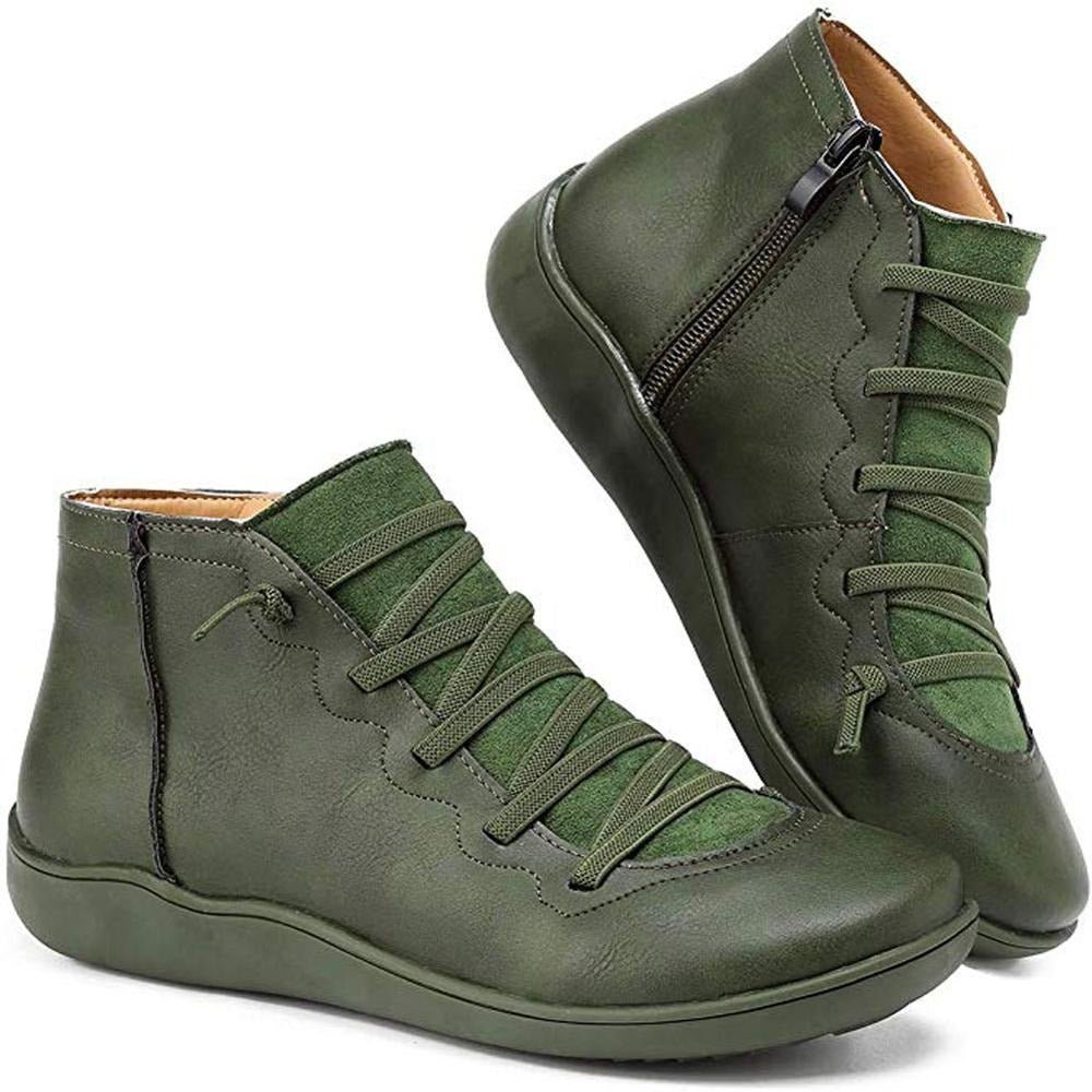Savina - Stivali stringati vintage da donna