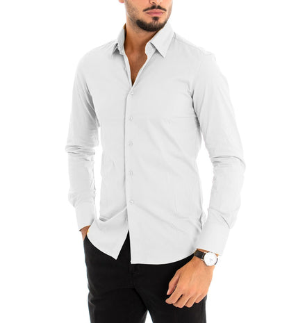 Kris - Camicia Uomo Colletto Francese Bianca Elegante