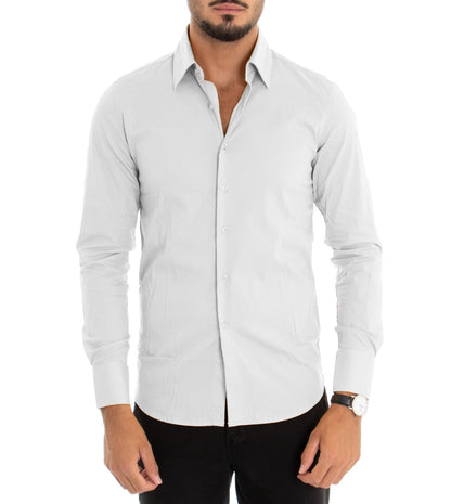 Kris - Camicia Uomo Colletto Francese Bianca Elegante