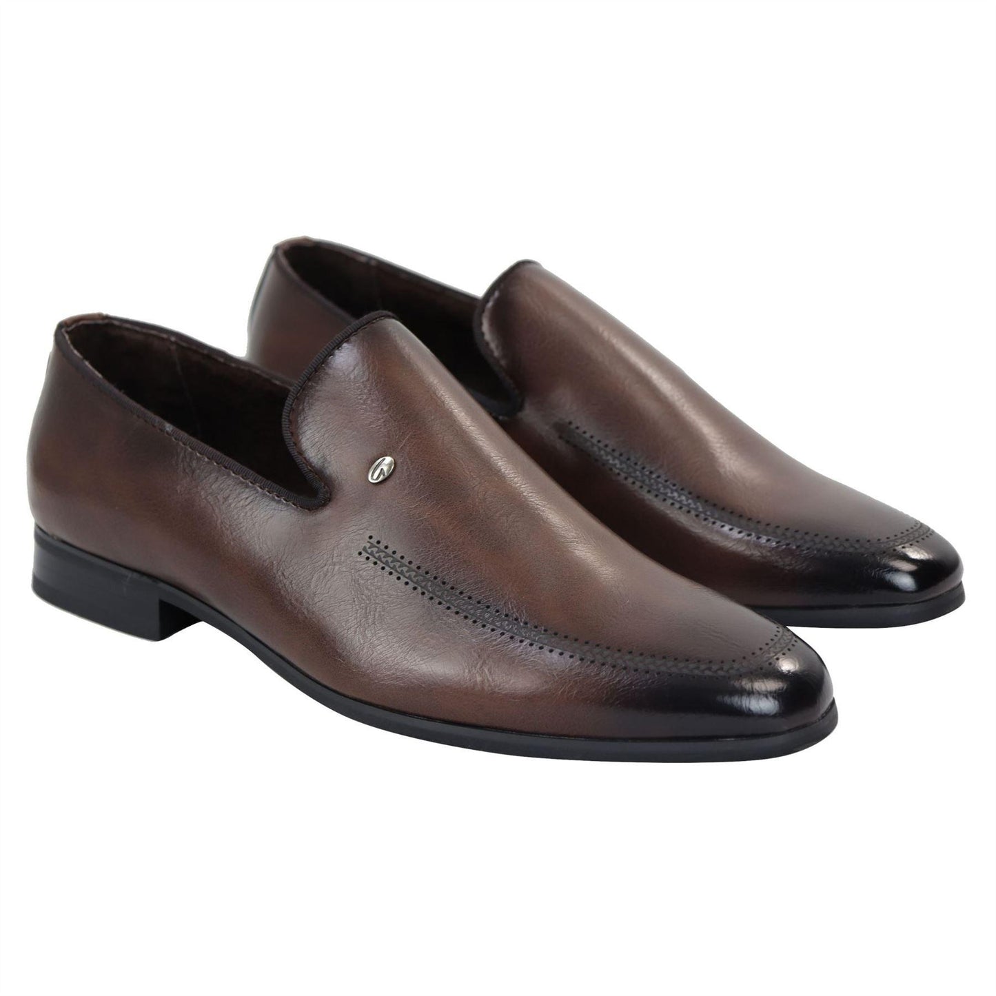 Carlo – Mocassino Uomo Slip-On Formale Nero e Marrone