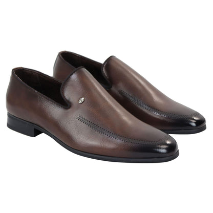 Carlo – Mocassino Uomo Slip-On Formale Nero e Marrone