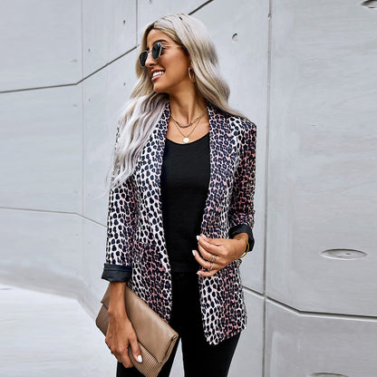 Sabrina – Blazer A Stampa Leopardata Con Vestibilità Ampia