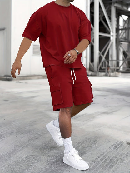 Filippo – Set Casual Composto Da T-Shirt E Pantaloni Modello Cargo