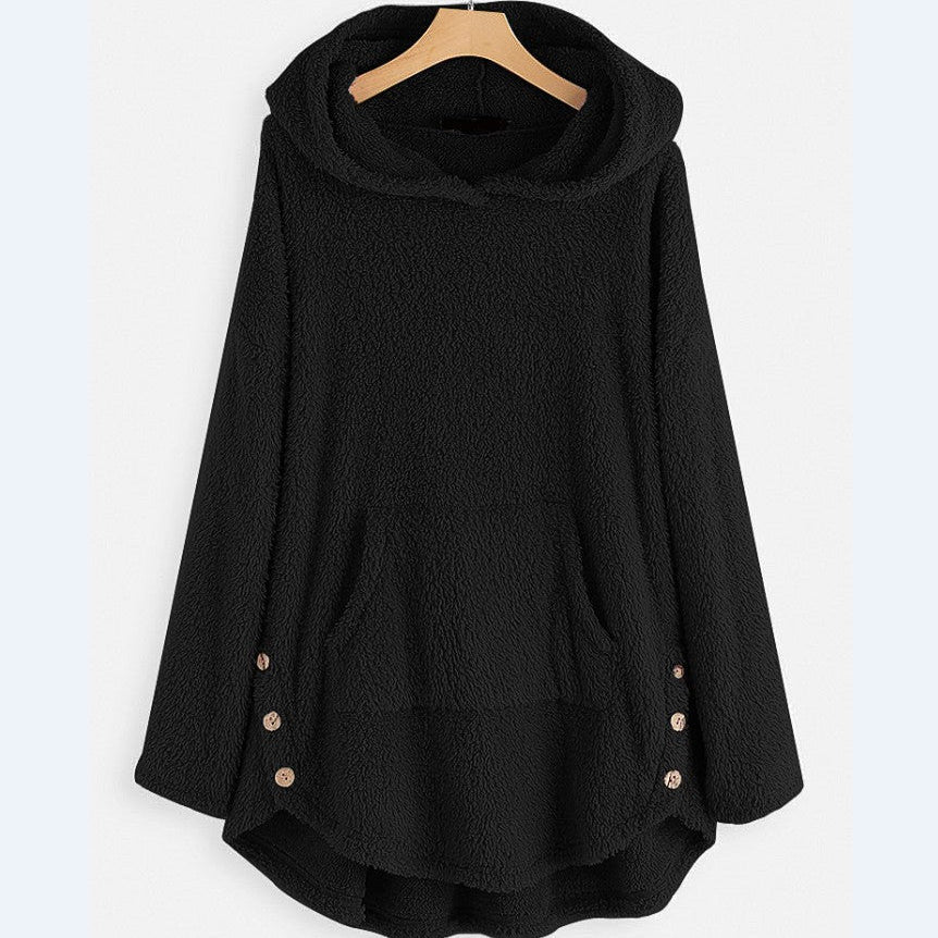 Frida - Maglione in Peluche con Cappuccio Morbido