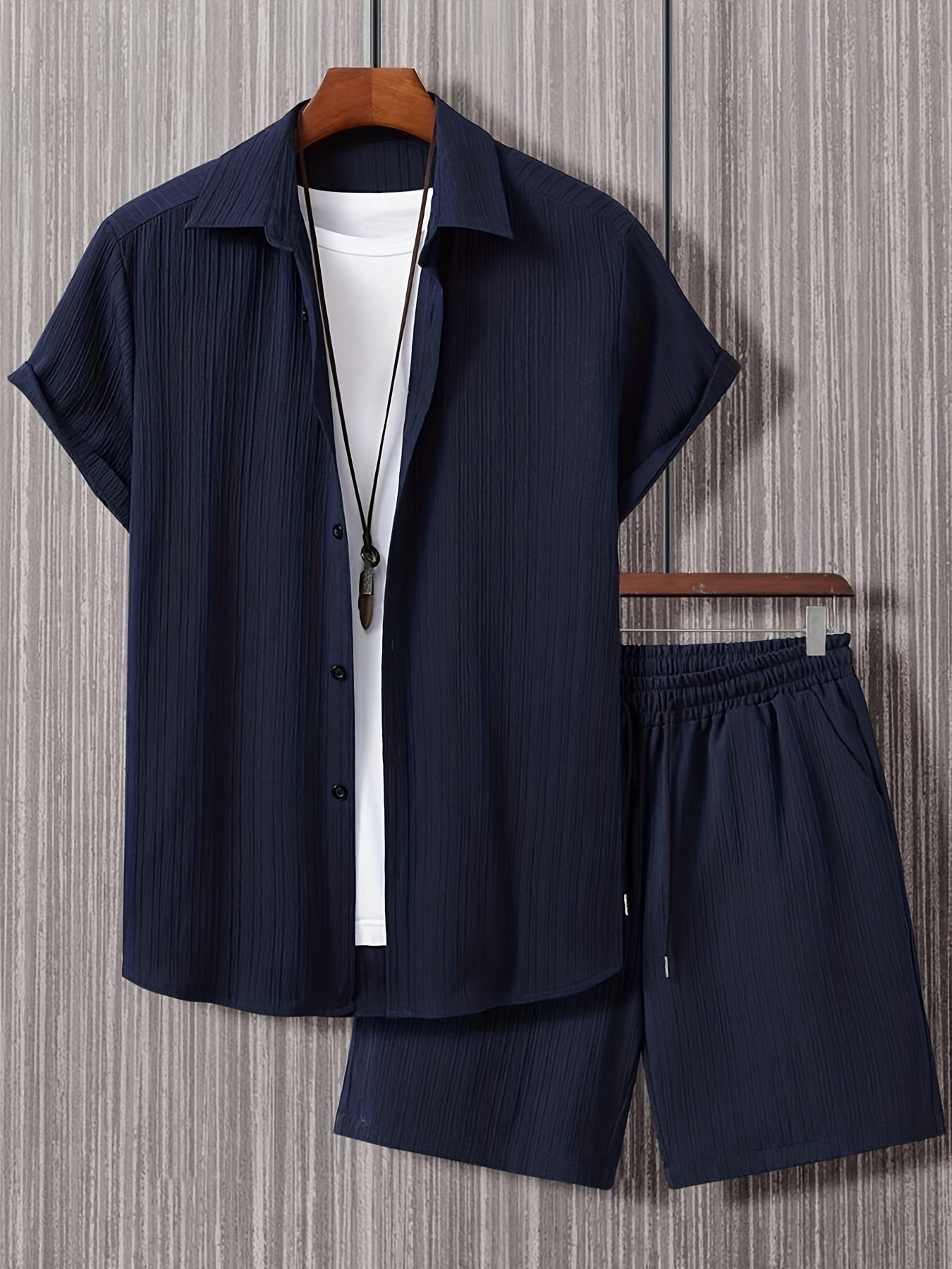 Fausto – Ensemble Coordinato Con Camicia E Pantaloni Corti Per L'Estate