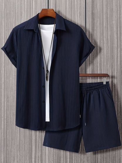 Fausto – Ensemble Coordinato Con Camicia E Pantaloni Corti Per L'Estate
