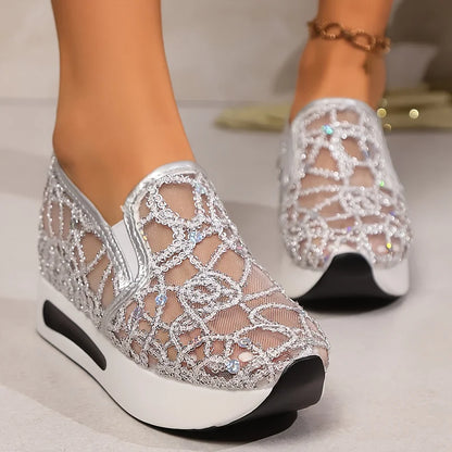Ninetta - Sneakers Donna Alte con Paillettes Eleganti