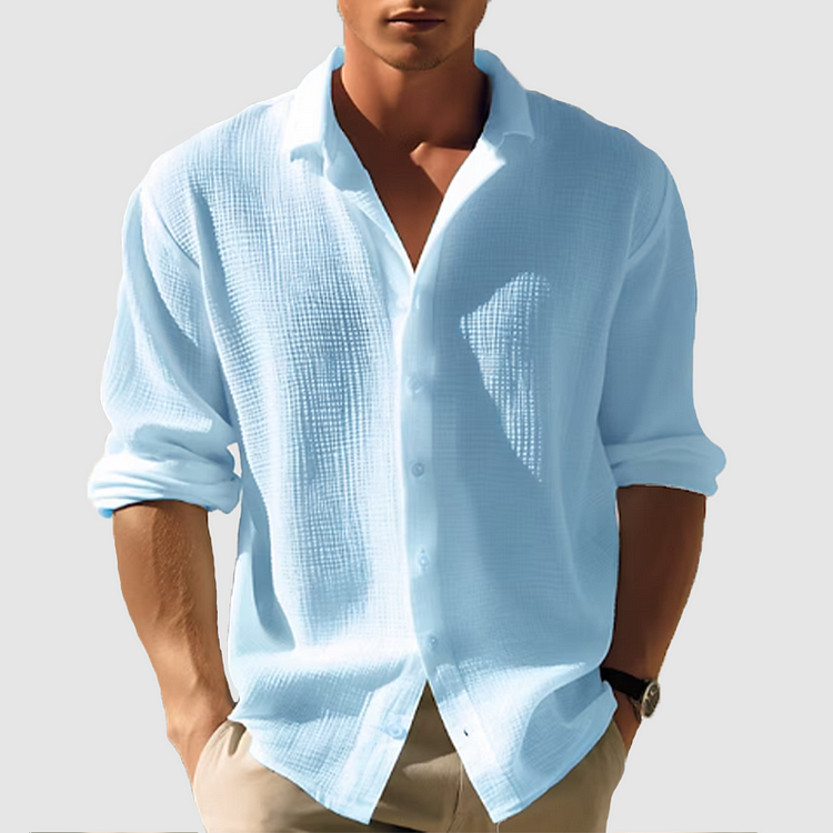 Bernardo – Camicia Da Uomo A Maniche Lunghe Bottonata Ed Elegante
